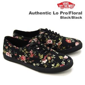 vans floral authentic lo pro